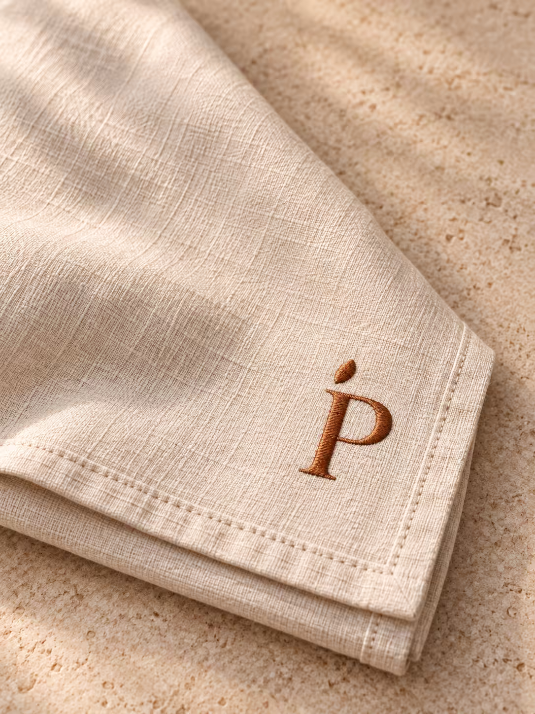 Pitahayas embroidered linen detail