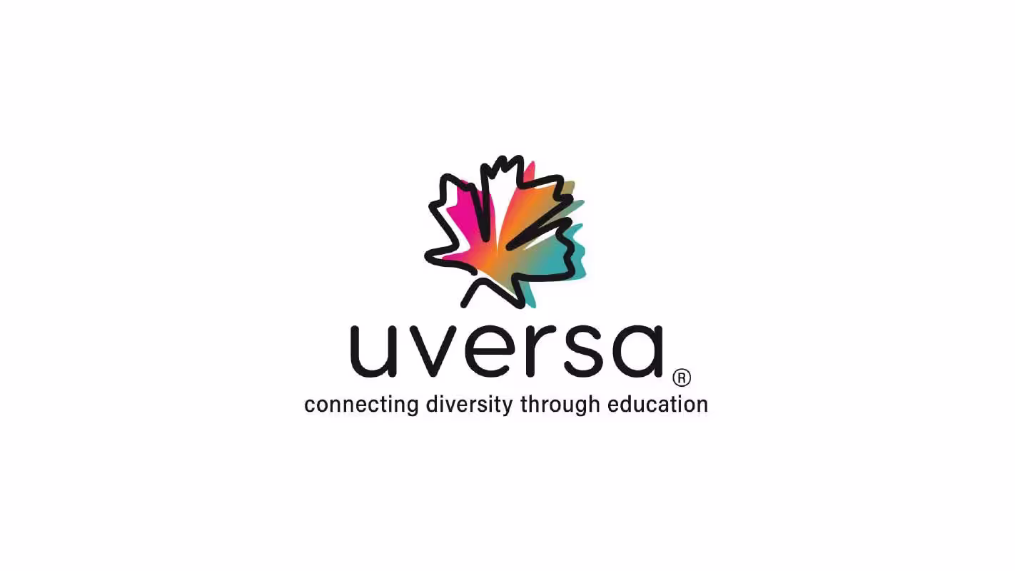 Uversa logo with the tagline connecting diversity through education